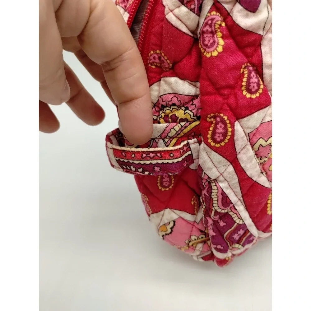 Vera Bradley Vinyl Lined 9x7 Cosmetic Bag Rosy Posies Makeup Travel